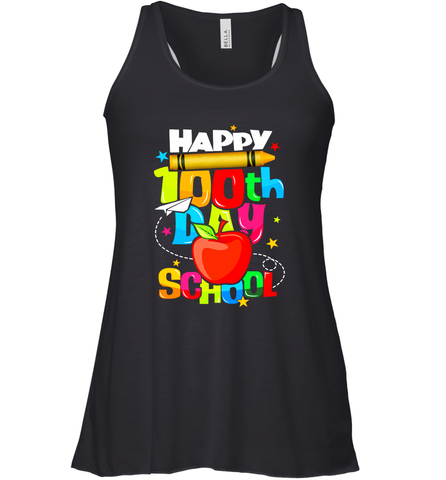100th Day of School Shirt Racerback Tank - Crazy Dog T-Shirt Shop